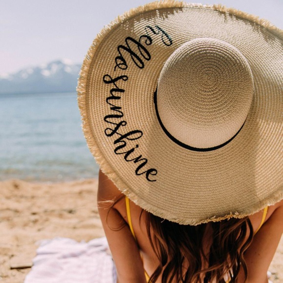 Unbranded Accessories - Hello Sunshine Woven Beach Hat